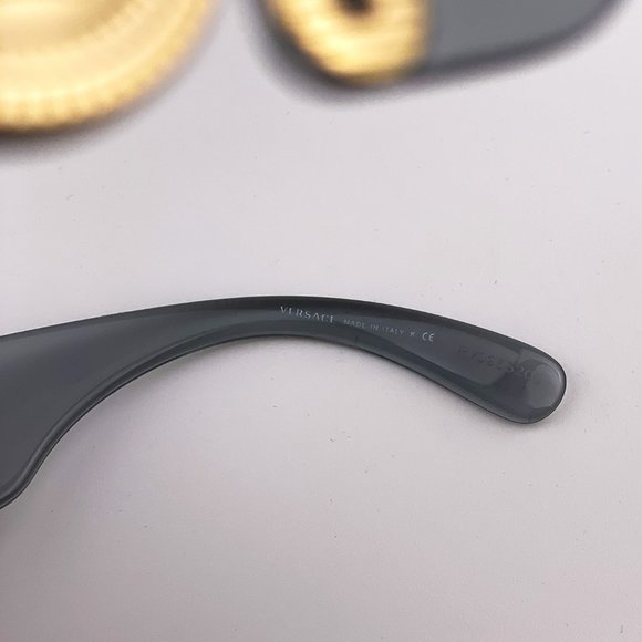 Versace VE4391 311/6G Sunglasses Clear Gray Silver Mirrored Shield Unisex main image 4